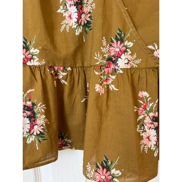 MADEWELL Classic Corsage Peplum V-Neck Ruffle Sleeve Floral Top - Picture 3 of 5